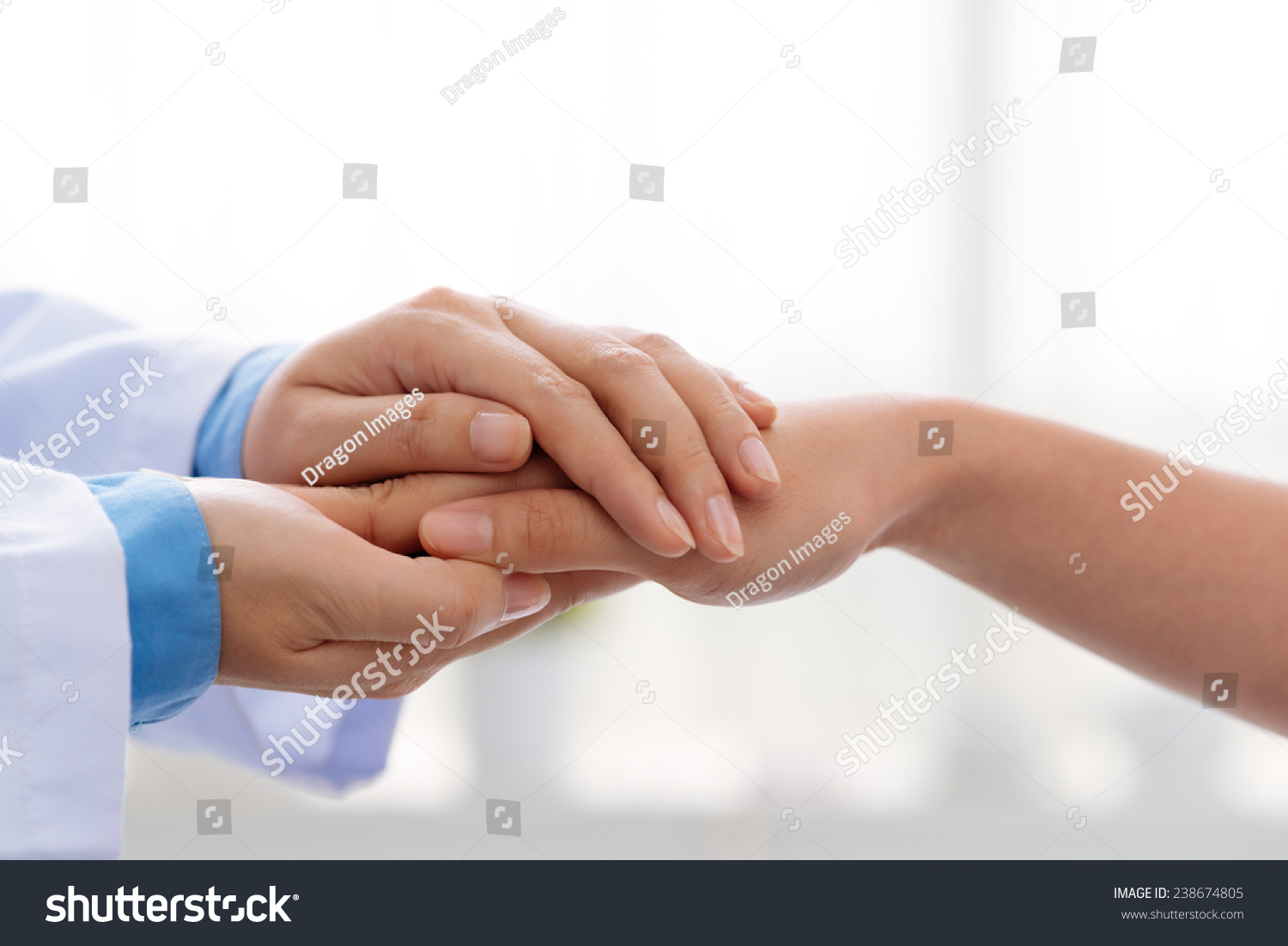 doctor holding hands